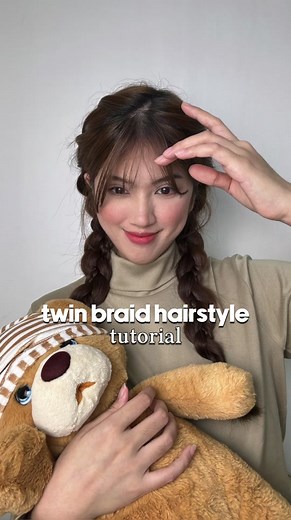 twin braid hairstyle tut ✨ Hope you guys like it 😘🫶🏻 #twinbraids #braidhairstyles #hairstyletutorial #braidstutorial #hairstyleideas #doublebraids #fyp #fypシ #foryourpage