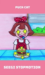 Puck cat. #reels2024 #fpy #viral #reelsfypシ #Hflmedia #Stopmotion | Stop Motion Paper ASMR