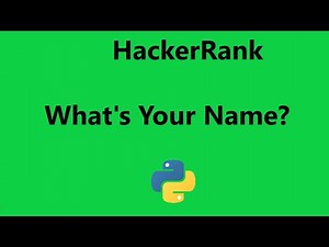 #13 Hackerrank What's Your Name? Solution - Python | Hackerrank Python