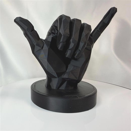 3D Printed Low Poly Shaka Hand Sign Statue | Hang Loose Surf Gesture Sculpture | Beach Vibe Decor | Surfer Gift | Cool Desk Art - Etsy
