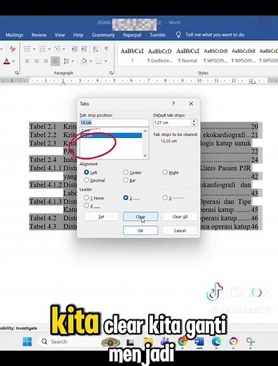 Tutorial Cara Membuat Daftar Tabel Rapi Dalam 2 Menit