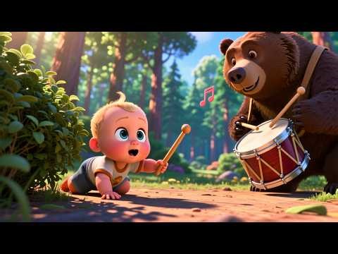 Baby’s Drumbeat With The Bear 🥁 | Fun Learning & Play for Kids | Toddler Adventure Video