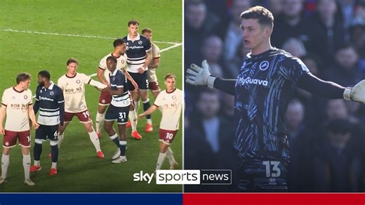 Jean-Philippe Mateta injury: Millwall fans' applause shows apparent support for Liam Roberts after red-card challenge