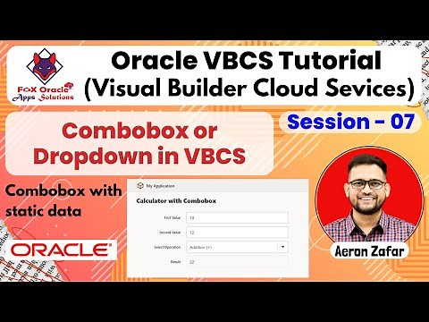 7. Combobox or Dropdown in VBCS | List of values in VBCS | LOV in vbcs | VBCS tutorial