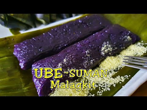 Ube Suman Malagkit~Budbud- Suman Na Ube/ Filipino Steamed Sticky Rice Roll With Purple Yam