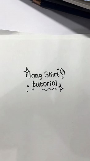 How to Draw Long Skirt Tutorial | Step-by-Step Drawing Guide