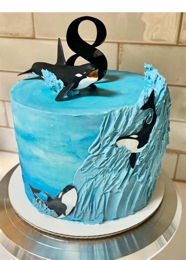 Custom Orca Birthday Cake for Kids