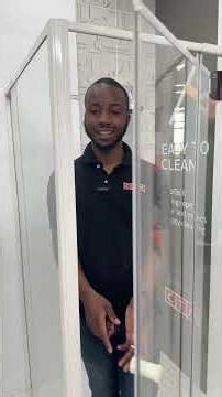 CrystalTech Linea White Adjustable Pivot Shower Door 800 to 1020 x 1850mm #ctm