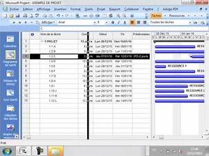 Atelier MSPROJECT : Graphe de PERT