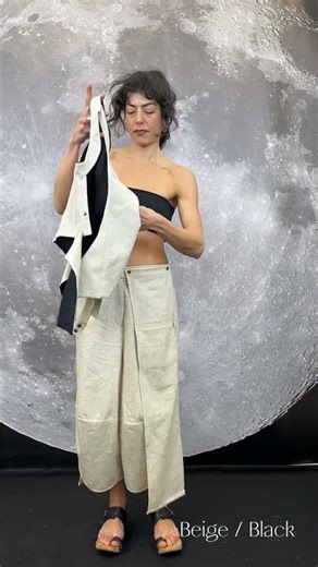 Satellite - narrow cut top with open back / different ways to wear
