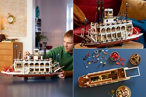 Fan-Designed LEGO Ideas River Steamboat Set (21356) Features a Steam Engine Museum and Restaurant