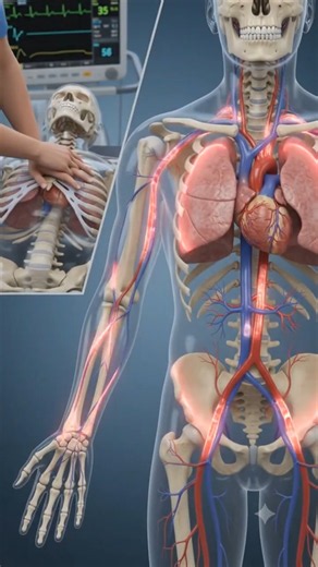 ❤️ CPR First Aid | 3D Medical Animation #Shorts