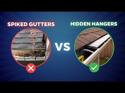 Spiked Gutters vs. Hidden Hanger System