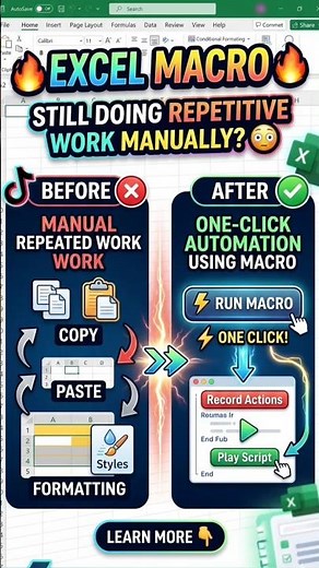 what is Macro in Excel? Automate repetitive tasks Easily #macro#exceltips#exceltricks