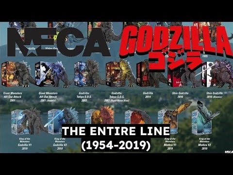 All NECA Toys' Godzilla Action Figures Reviewed | 1954-2019, Updated (Compilation)