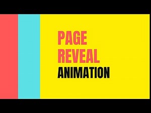 How To Create Page Reveal Animation For Your Website Using HTML and CSS