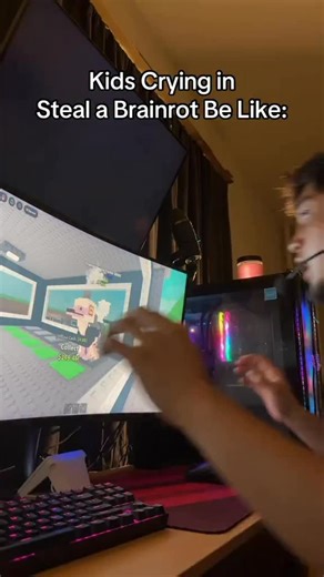322K views · 3.2K reactions | Kids Crying in Steal a Brainrot Be Like (OG audio: neccolov) #stealabrainrot #gamingmemes #roblox #robloxmemes #memes | Micdeess | Facebook