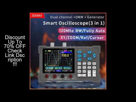 ZEEWEII DSO3D12 3.2 Inch Desktop Digital Oscilloscope 120M Bandwidth Dual Channel Multimeter and Sig