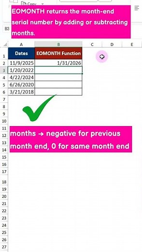 Find Month End Dates Instantly in Excel!