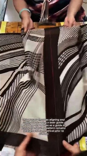 Precision Fabric Alignment Using a Laser Guide | Textile Cutting Process