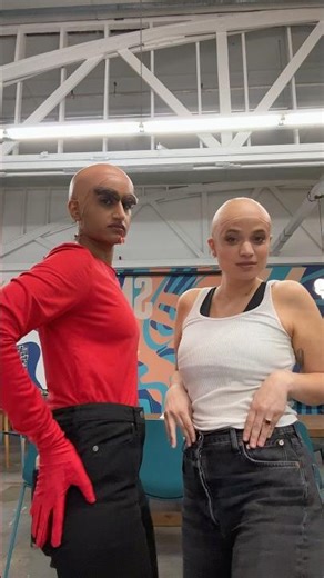 angela and arasha are bald and serving
