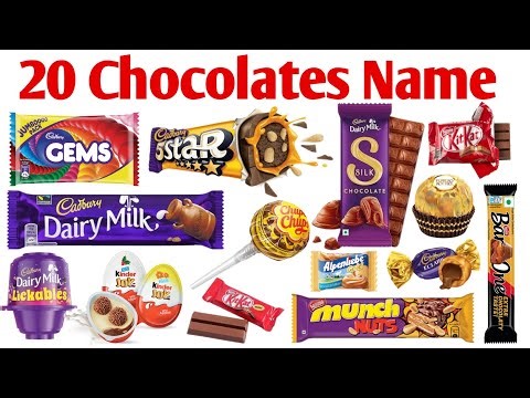 Learn 20 Chocolate Names | English & Hindi Chocolates for Kids | Nursery And LKG Learning