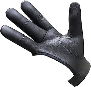 Amazon.com : Traditional Archery Shooting Leather Glove Glove 100% Real Leather (Black, Medium, Right Hand Wear) : Sports & Outdoors
