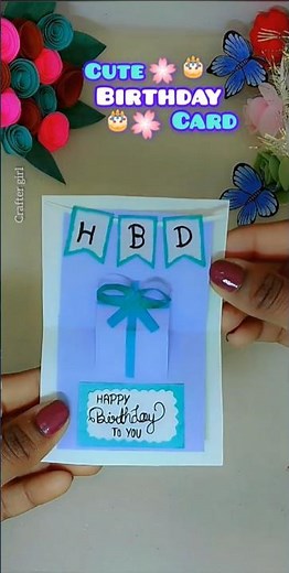 Cute birthday card #craftergirl #diy #birthdaycard #birthdaycutecard #papercraft #diy #birthdaycraft