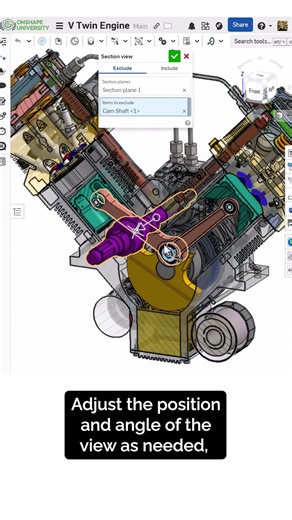 Using Section Views in Onshape