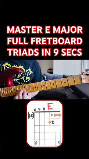 #guitar #jazzguitar #jazzmusic #MandRMusicRevolution #chords #triads #emajor #guitarshorts #shorts