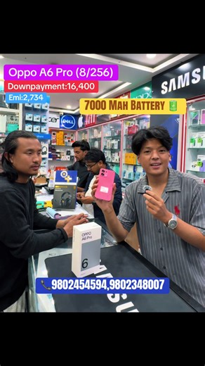 Latest phone Oppo A6 apro (8/256) with massive 7000 Mah battery and ip 69 extreme water resistant phone is now available at just Rs 41,000 in digitech enterprises. Get free gifts 🎁 on the purchase#fyp #oppo #oppoa6pro #trending #android