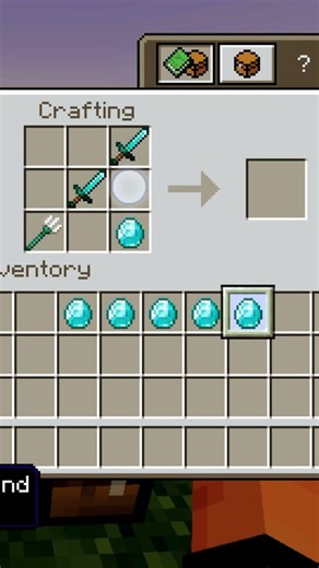 Minecraft me Craft a Trident sword #minecraft #mcpe #shorts #lyrics