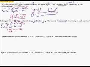 Algebra A Day 124 (Coin Problems 6-5)