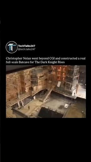 Christopher Nolan went beyond CGI and constructed a real fullscale Batcave for The Dark Knight Rises