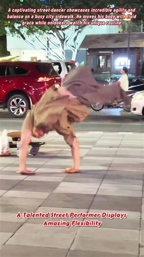 A Talented Street Performer Displays Amazing Flexibility