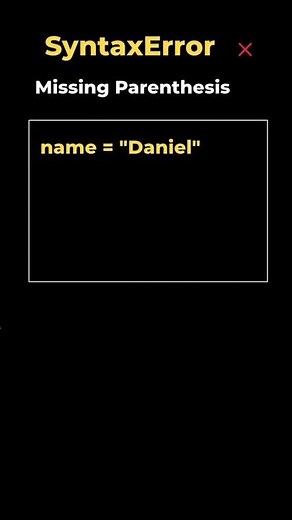 1.2. SyntaxError: Missing Parenthesis | Python Error Fix #coding #python