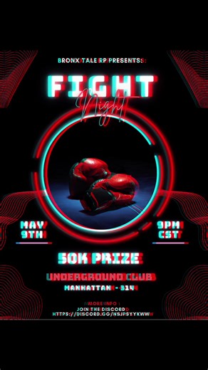 Friday fight night at the manhattan underground boxing ring 🥊 best out three advances ; 50k prize money 🫡 tap in. Discord in bio #esx #bronxtalesrp #gta #rp #roleplay #fightclub #fightnight #fivem #fivemroleplay #seriousrp @everyone
