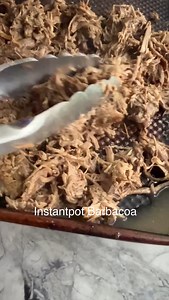 Instantpot barbacoa recipe Barbacoa can be so easy when you slow cook it! 3 lbs beef 🥩 I had chuck roast, beef shank & neck bones. ( I did a double batch) Water to max level (make sure all beef is submerged in water; cut in pieces if needed) Barbacoa Aromatics: 1/2 white onion 3 bay leaves 5 peppercorns 1 tsp cumin 1 tsp oregano Cook on low for 8 hrs (I did mine for 9 hrs on slow cook) How I cooked my barbacoa in the instantpot: With the instant pot on sauté, I browned some of the beef to get a