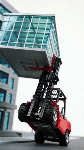 RC Forklift Lifts Skyscraper Module