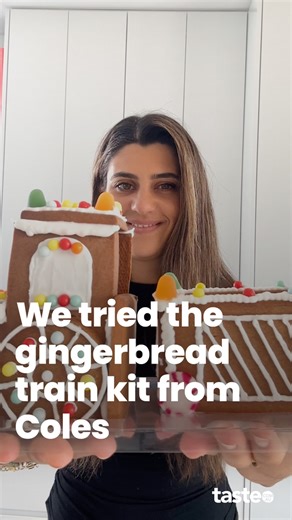 Move over gingerbread house, this Gingerbread Train Kit from Coles makes the perfect Christmas activity for the kids (and adults!). Brought to you by Coles More info in the comments. | Taste.com.au