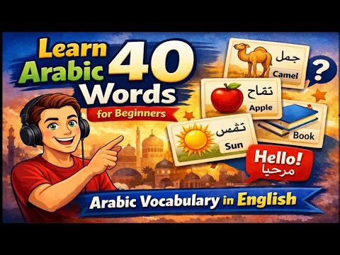 Learn 40 Arabic Words for Beginners | Arabic Vocabulary in English