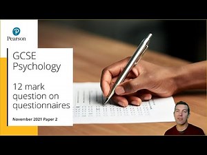 Edexcel GCSE Psychology exam technique 12 mark questionnaire question