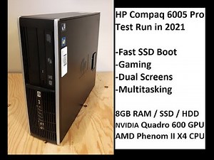 HP Compaq Pro 6005 SFF Test Run in 2021 (Win 10, SSD, RAM & GPU upgrades)