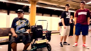 Pretty girls love Danny Small  (best singer in NYC subway)