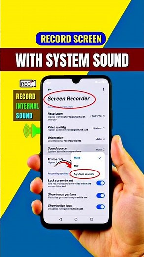 Record Screen with Internal Audio 🔊 | How to Record System Sound in Screen Recording #shorts