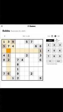 NYT Sudoku Answers Easy Medium Hard 25th November 2025