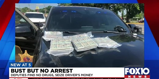 No drugs, no arrest – but bounty of cash for Mobile County Sheriff’s Office