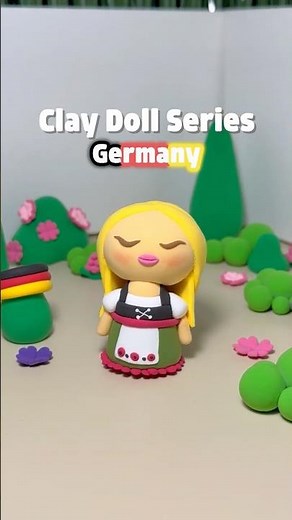 CLAY DOLLS DIY | Video tutorial how to clay German doll #diy #clay #doll #German