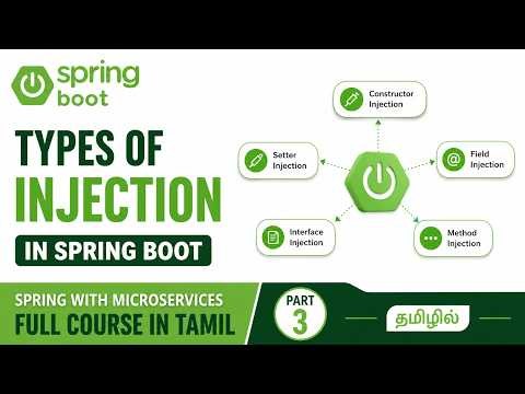 Spring Boot With Microservices Full Course in Tamil Part 3 | Types of Injection in Spring Boot Tamil