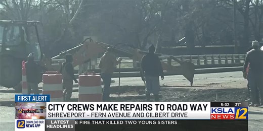 City crews make repairs to hole in Highland neighborhood